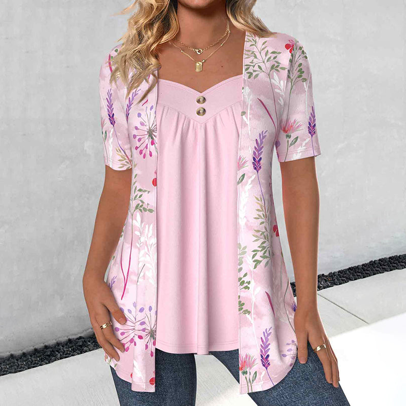 Stilig Blommig Blus