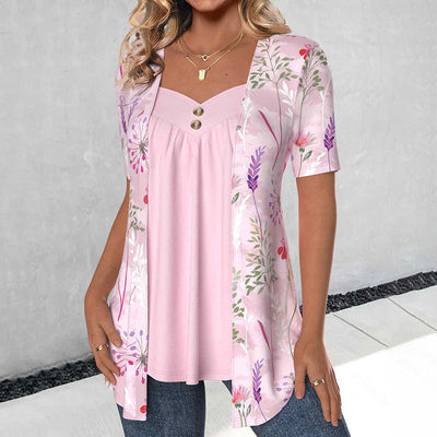 Stilig Blommig Blus
